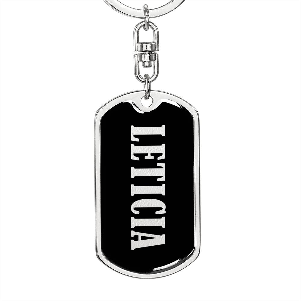 Leticia v02 - Luxury Dog Tag Keychain