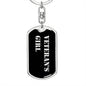 Veteran's Girl v2 - Luxury Dog Tag Keychain