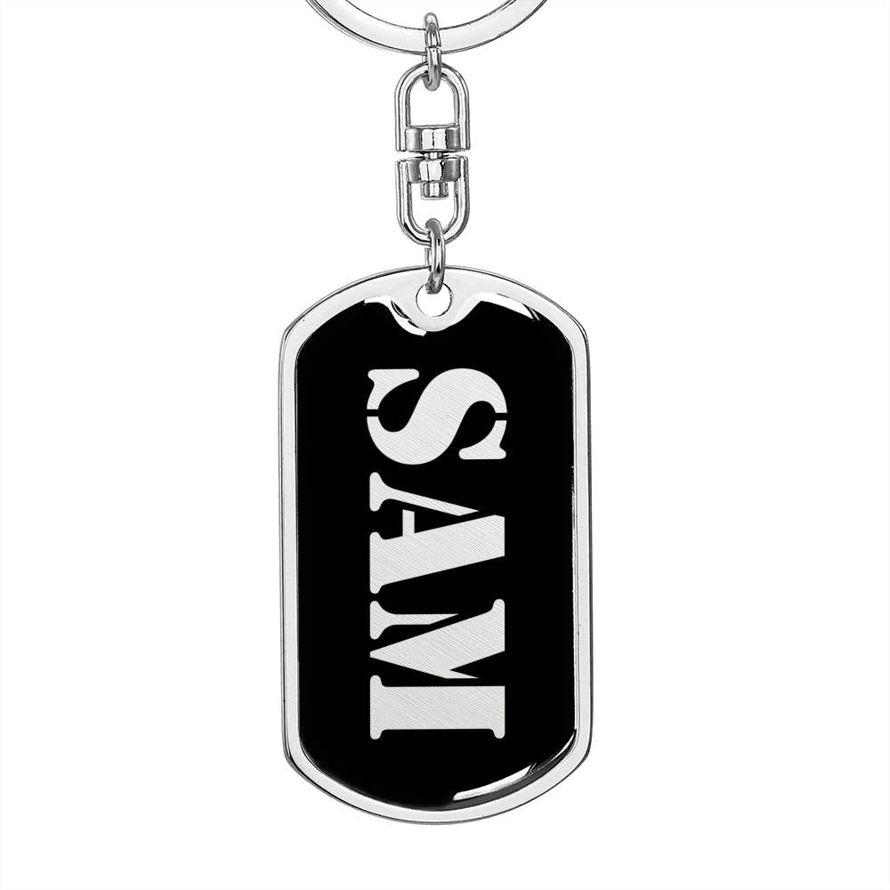 Sam v3 - Luxury Dog Tag Keychain