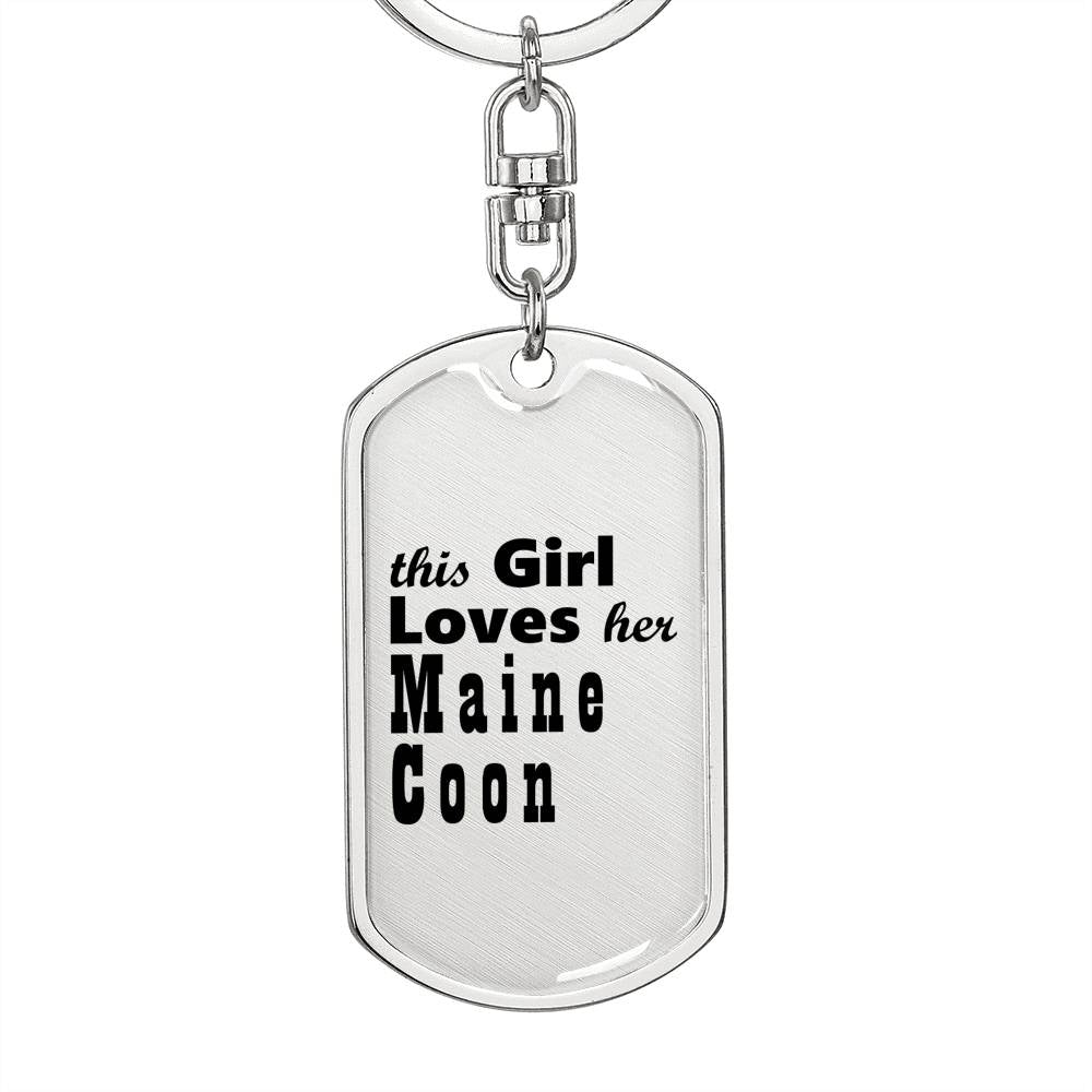 Maine Coon - Luxury Dog Tag Keychain