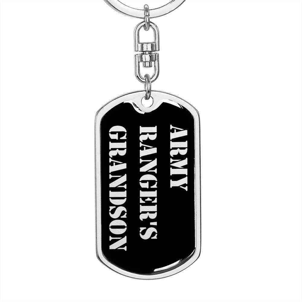 Army Ranger's Grandson v2 - Luxury Dog Tag Keychain