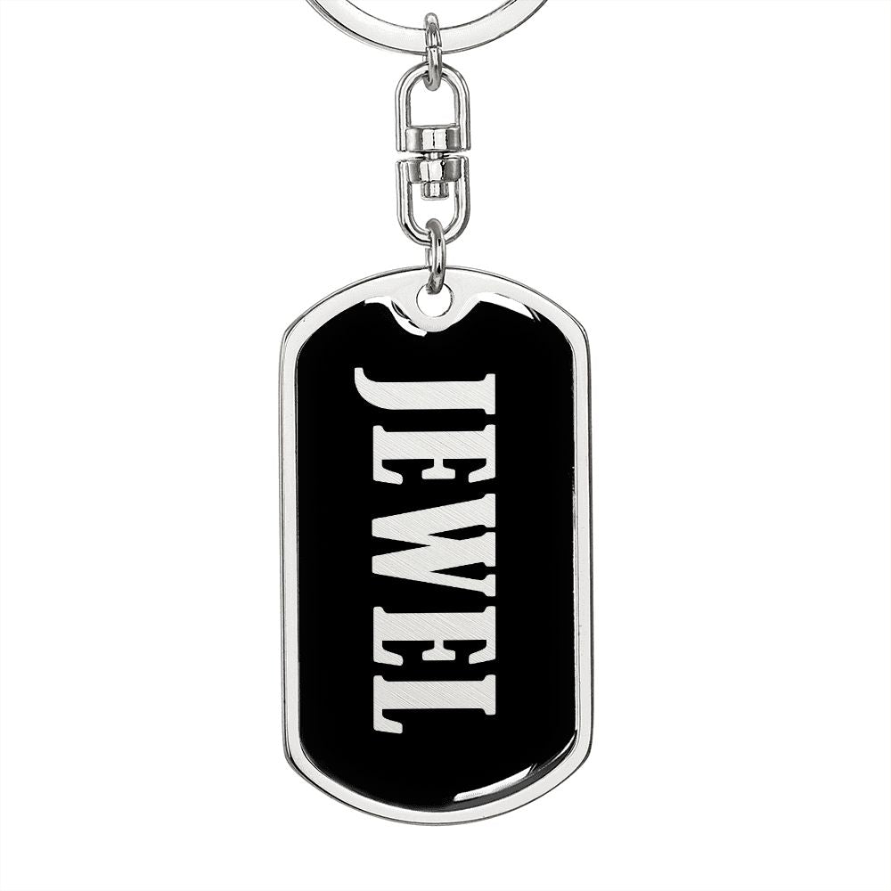 Jewel v02 - Luxury Dog Tag Keychain