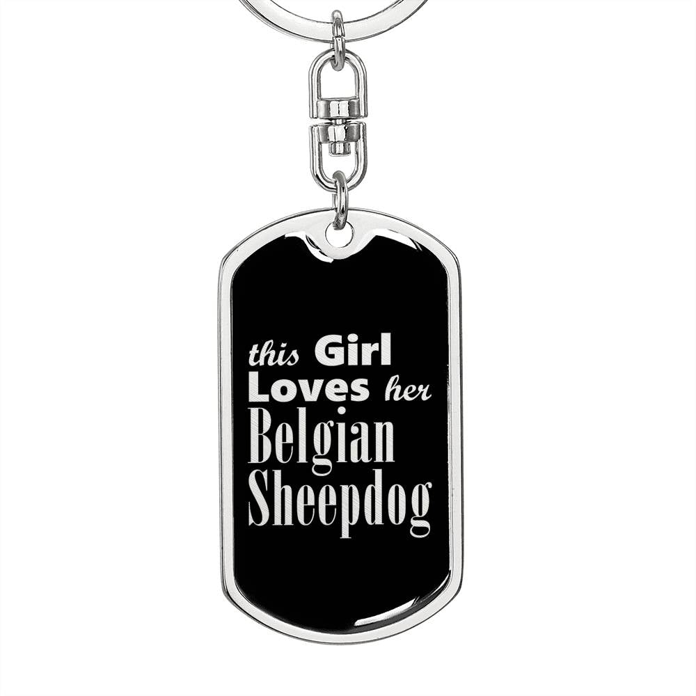Belgian Sheepdog v2 - Luxury Dog Tag Keychain