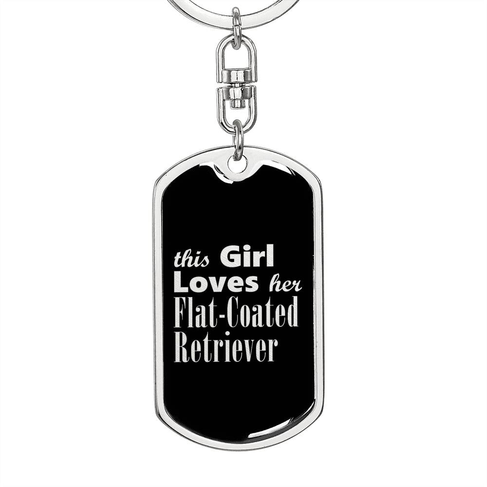 Flat-Coated Retriever v2 - Luxury Dog Tag Keychain