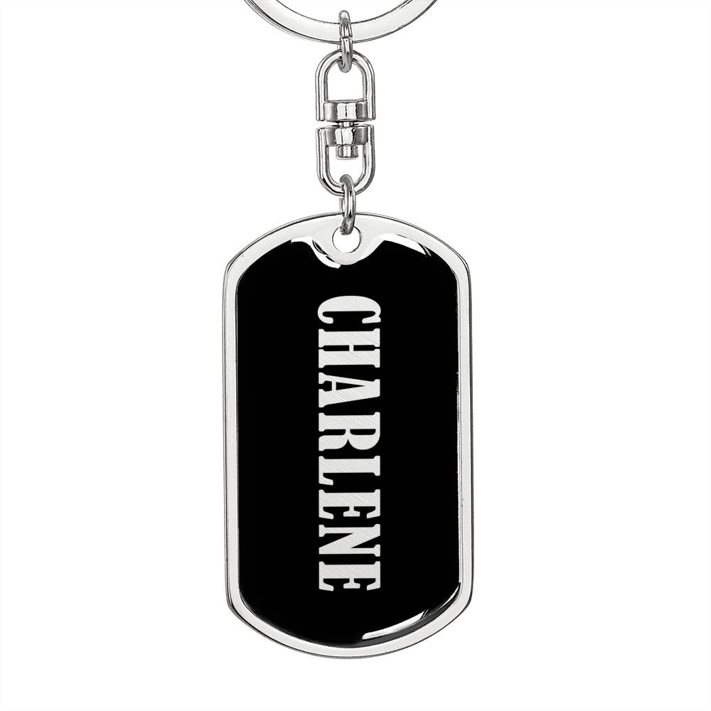 Charlene v02 - Luxury Dog Tag Keychain