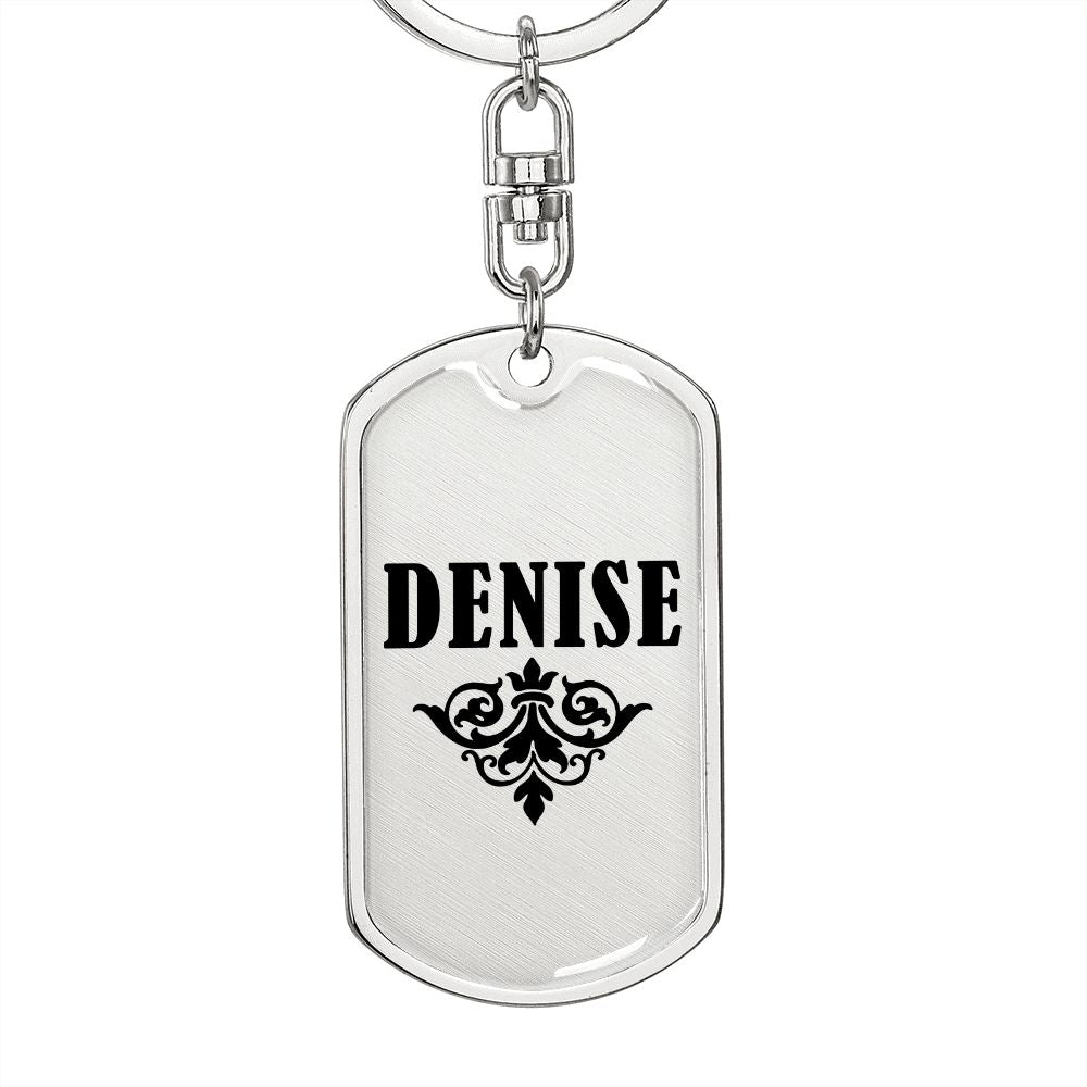 Denise v01a - Luxury Dog Tag Keychain
