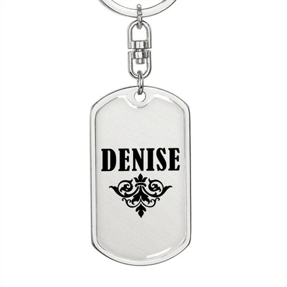 Denise v01a - Luxury Dog Tag Keychain