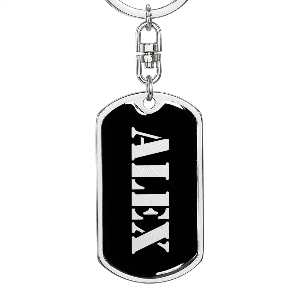 Alex v3 - Luxury Dog Tag Keychain