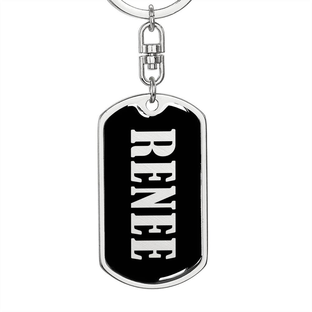 Renee v02 - Luxury Dog Tag Keychain