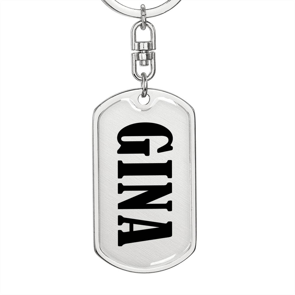 Gina v01 - Luxury Dog Tag Keychain