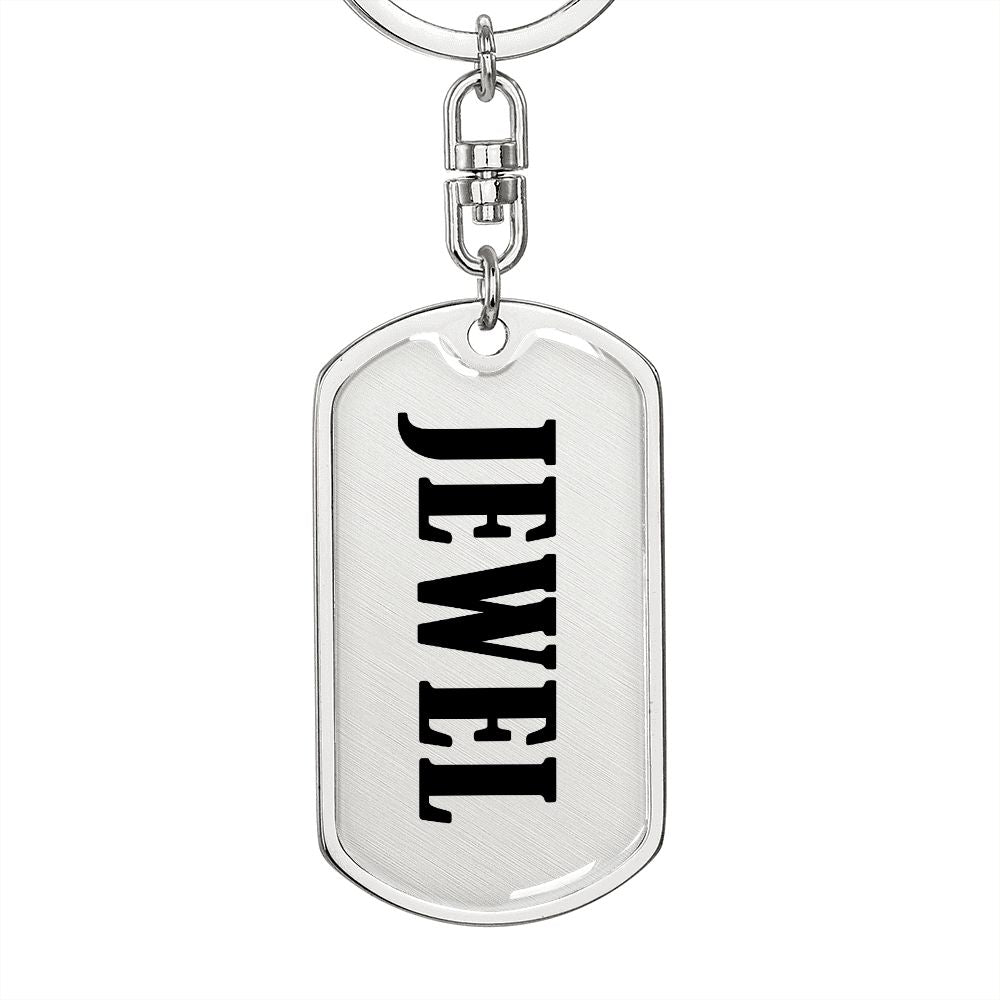 Jewel v01 - Luxury Dog Tag Keychain