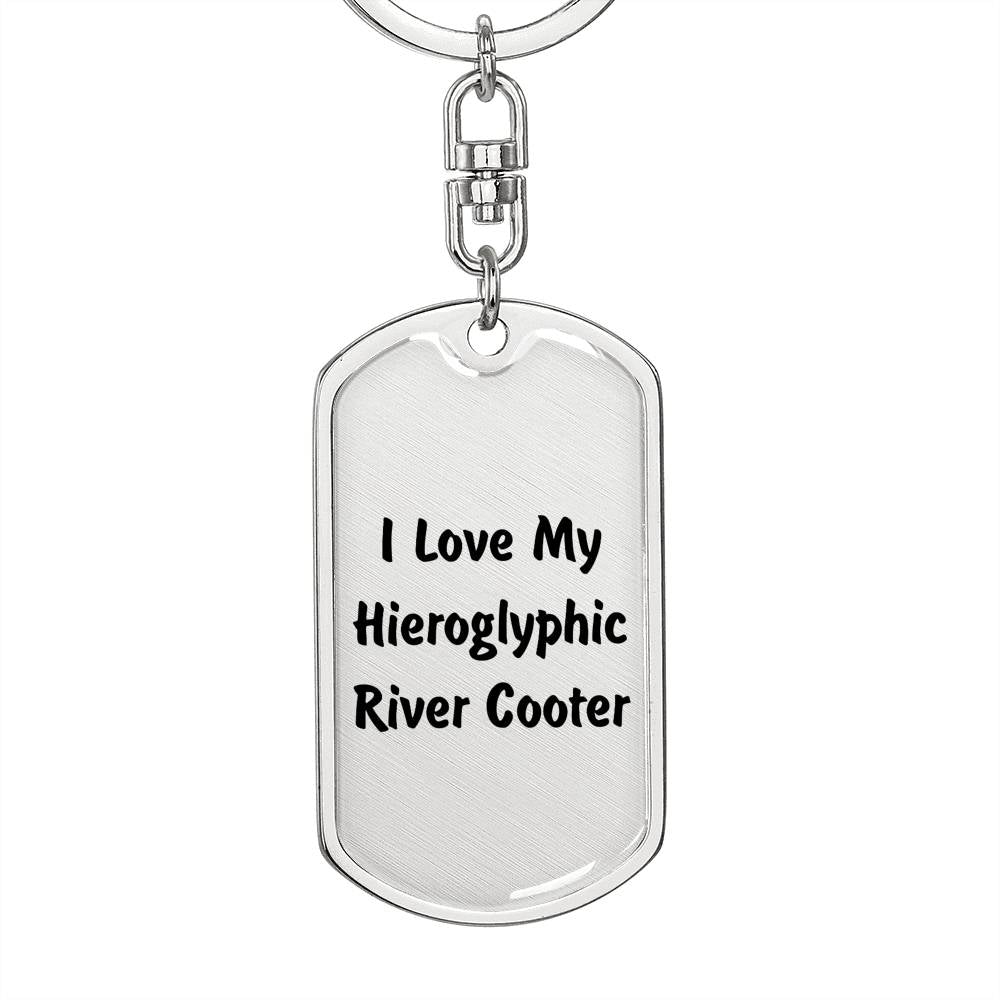 Love My Hieroglyphic River Cooter - Luxury Dog Tag Keychain