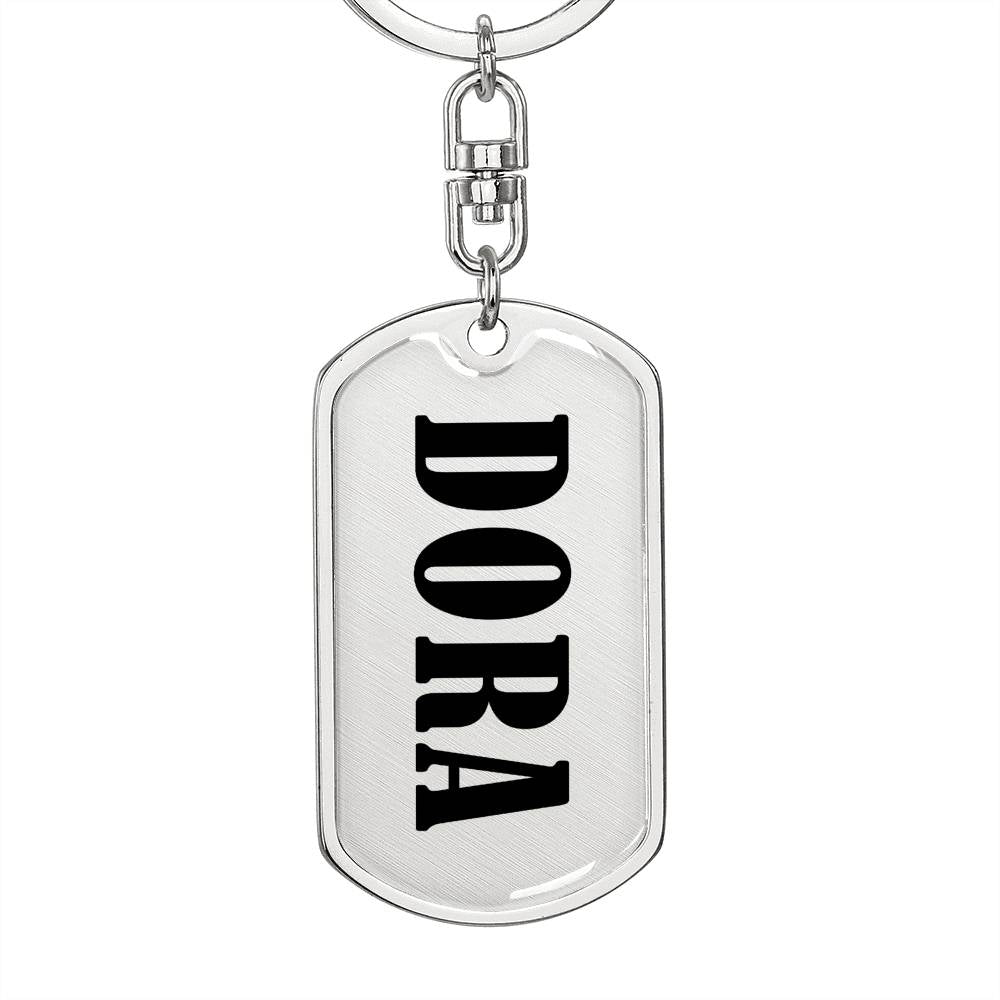 Dora v01 - Luxury Dog Tag Keychain