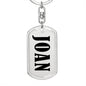 Joan v01 - Luxury Dog Tag Keychain