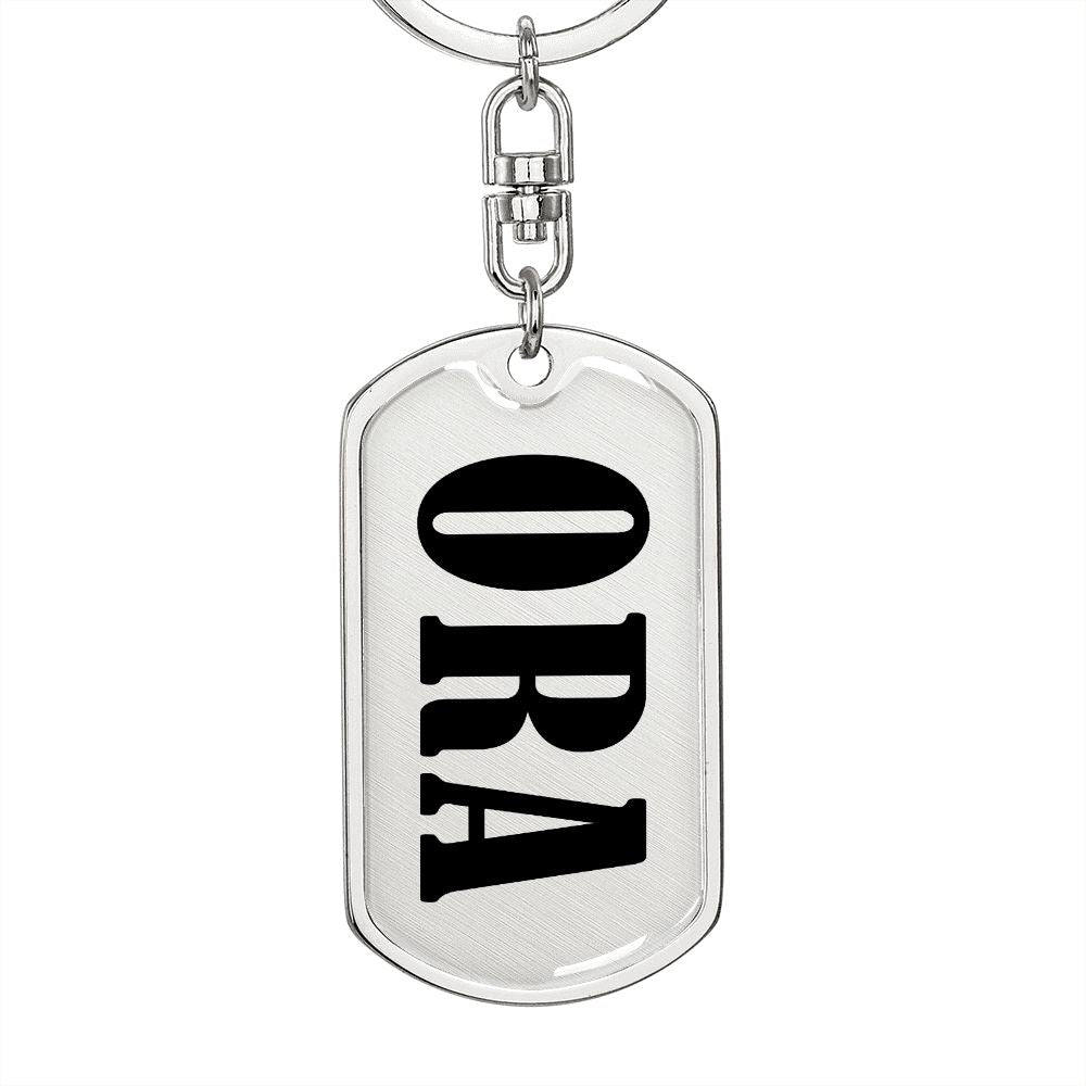 Ora v01 - Luxury Dog Tag Keychain