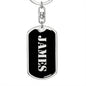 James v3 - Luxury Dog Tag Keychain