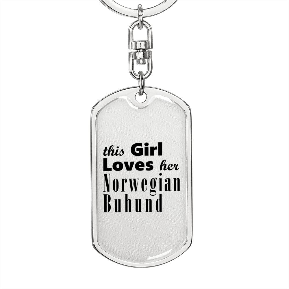 Norwegian Buhund - Luxury Dog Tag Keychain