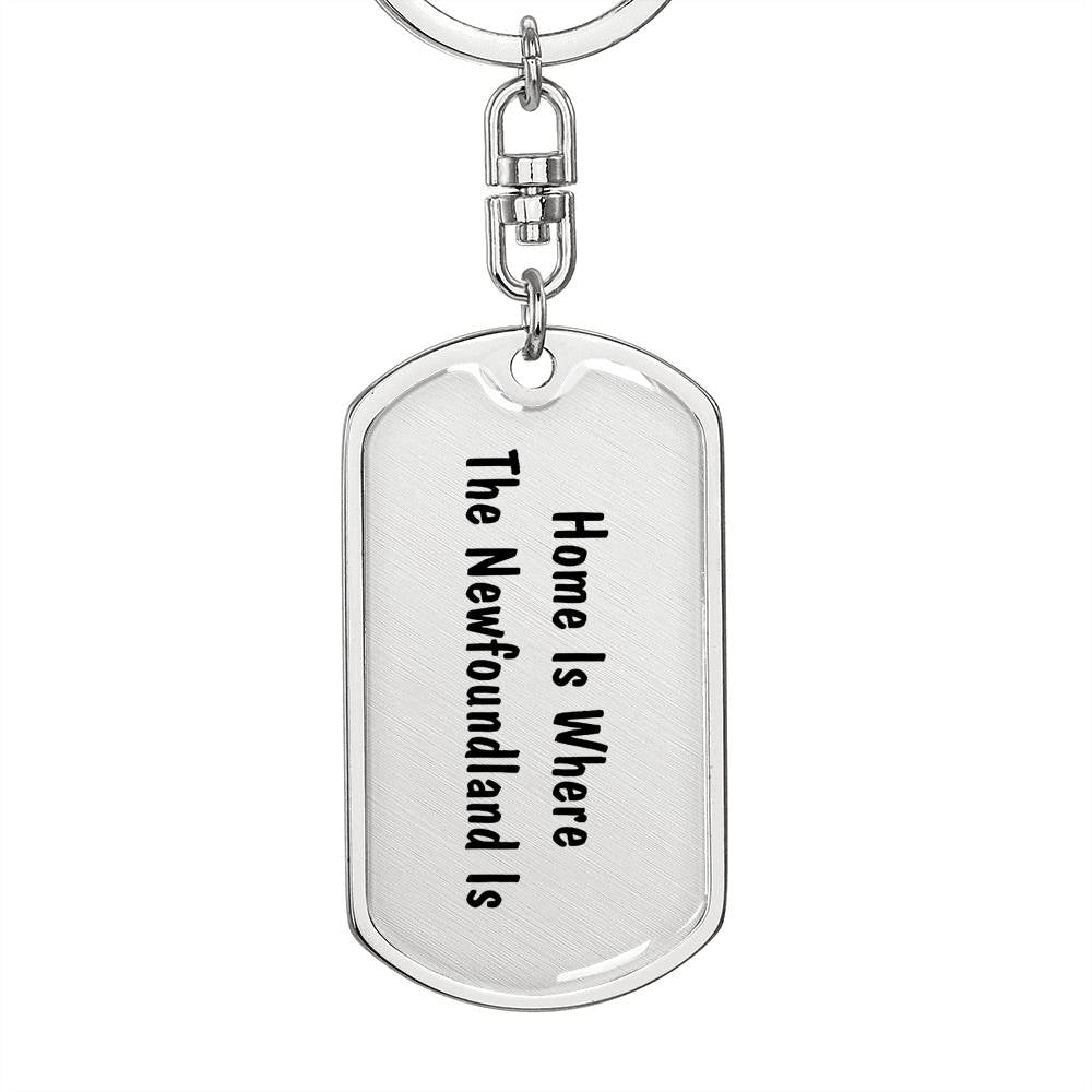 Newfoundland's Home - Luxury Dog Tag Keychain