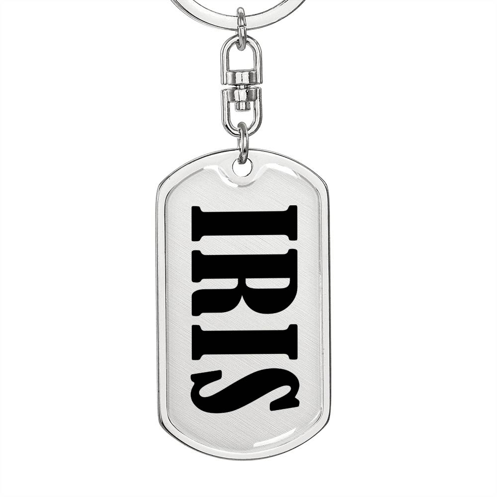 Iris v01 - Luxury Dog Tag Keychain
