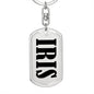 Iris v01 - Luxury Dog Tag Keychain