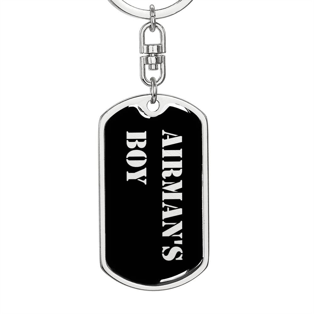 Airman's Boy v2 - Luxury Dog Tag Keychain