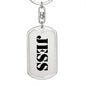 Jess - Luxury Dog Tag Keychain