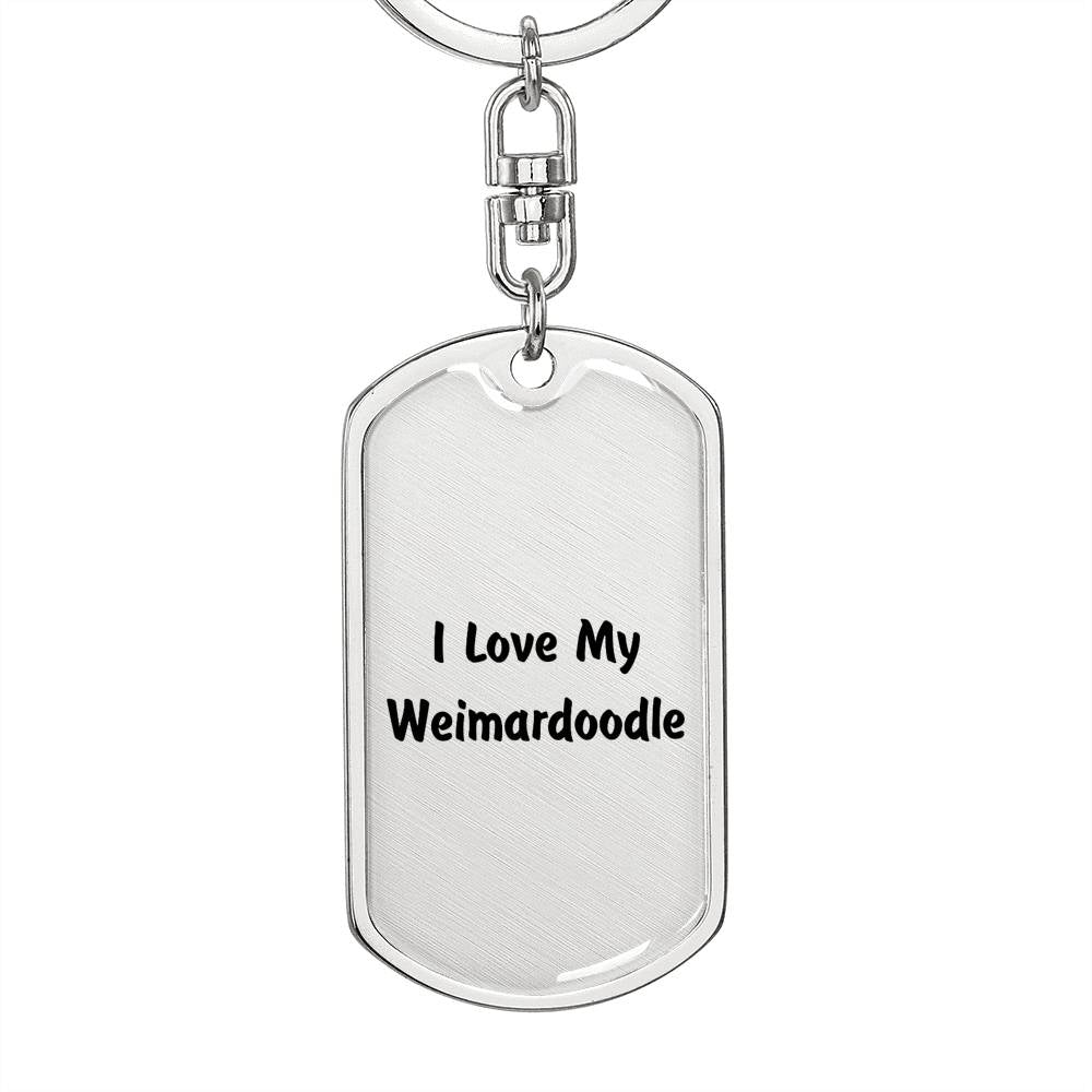 Love My Weimardoodle v4 - Luxury Dog Tag Keychain