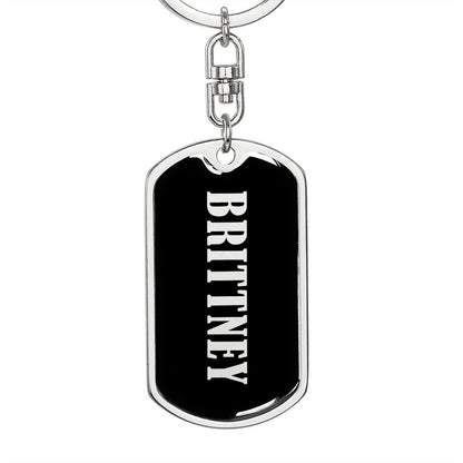 Brittney v02 - Luxury Dog Tag Keychain