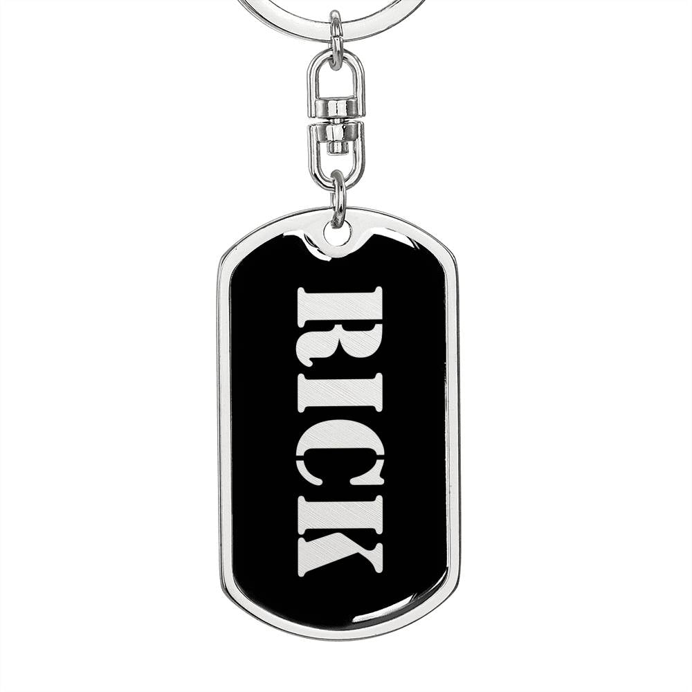 Rick v3 - Luxury Dog Tag Keychain