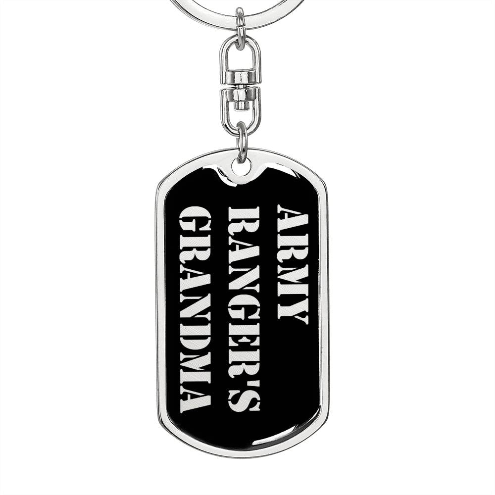 Army Ranger's Grandma v2 - Luxury Dog Tag Keychain