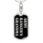 Army Ranger's Grandma v2 - Luxury Dog Tag Keychain