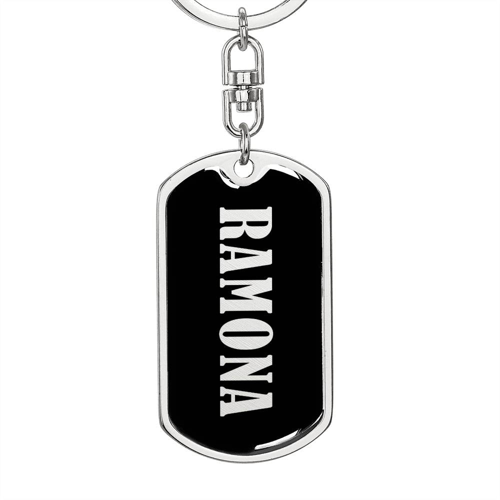 Ramona v02 - Luxury Dog Tag Keychain