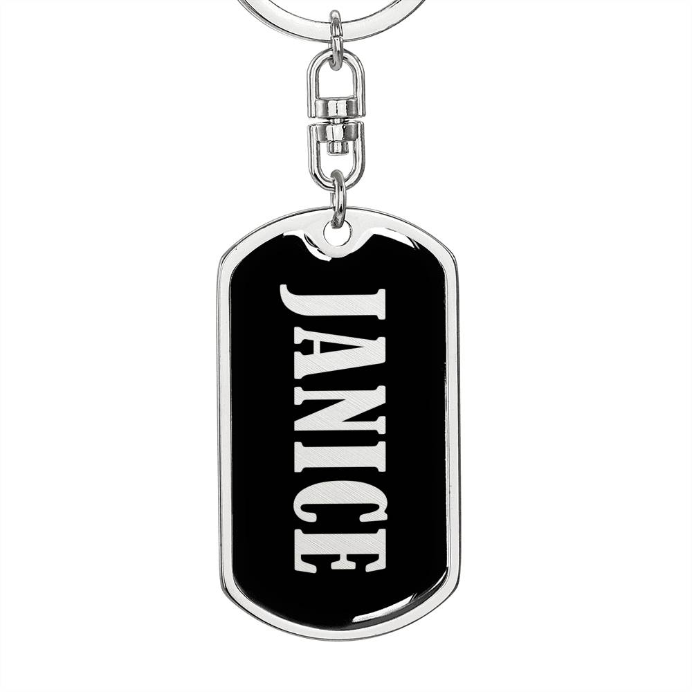 Janice v02 - Luxury Dog Tag Keychain