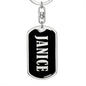 Janice v02 - Luxury Dog Tag Keychain