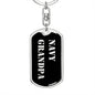 Navy Grandpa v2 - Luxury Dog Tag Keychain