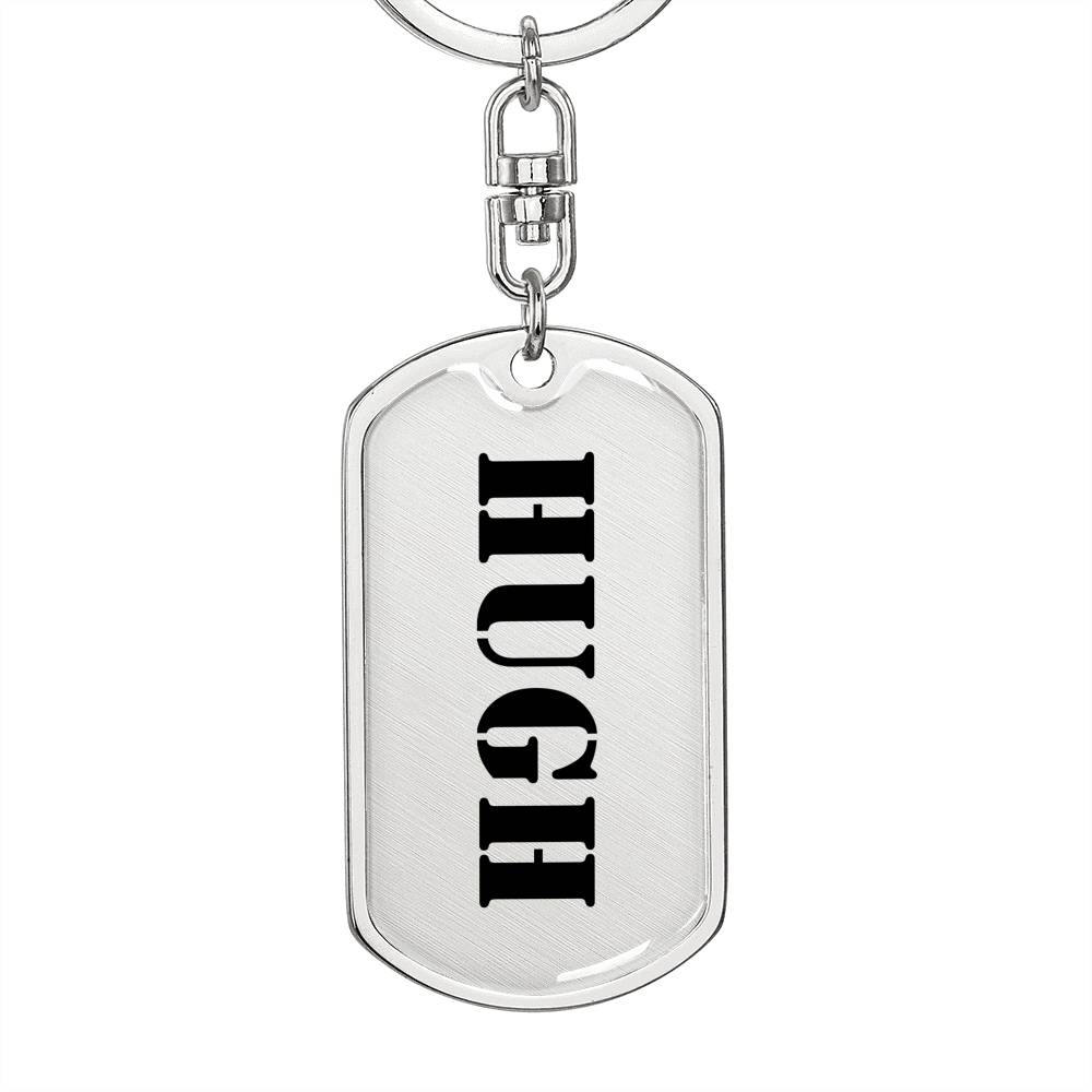 Hugh - Luxury Dog Tag Keychain