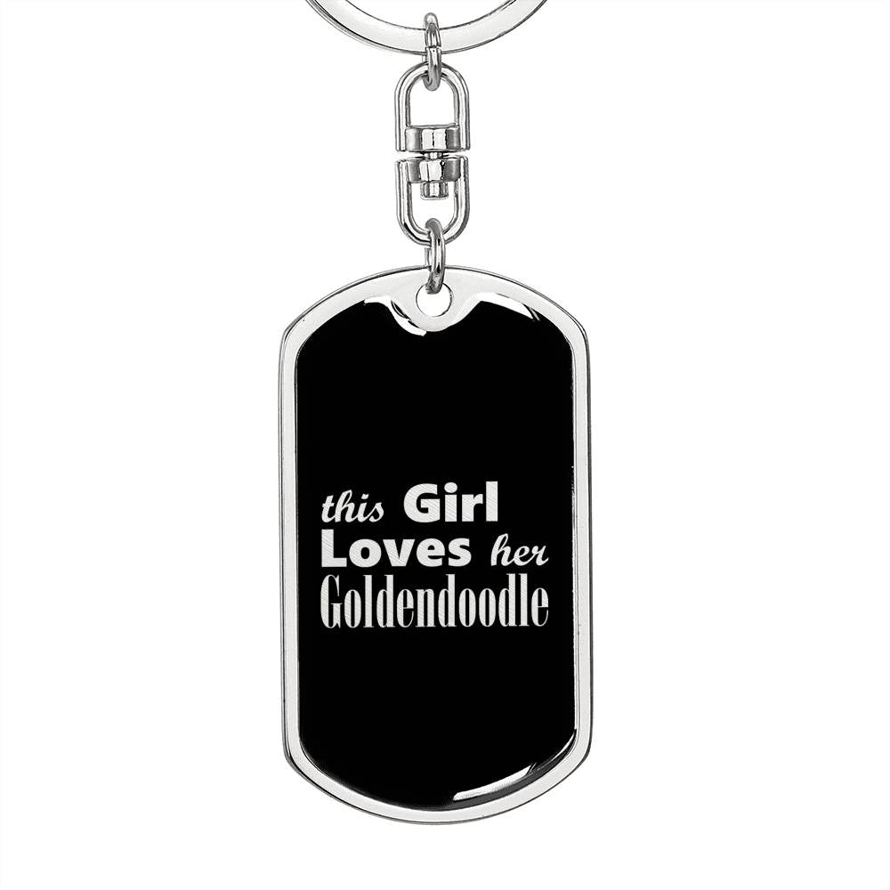 Goldendoodle v2 - Luxury Dog Tag Keychain