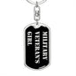 Military Veteran's Girl v2 - Luxury Dog Tag Keychain