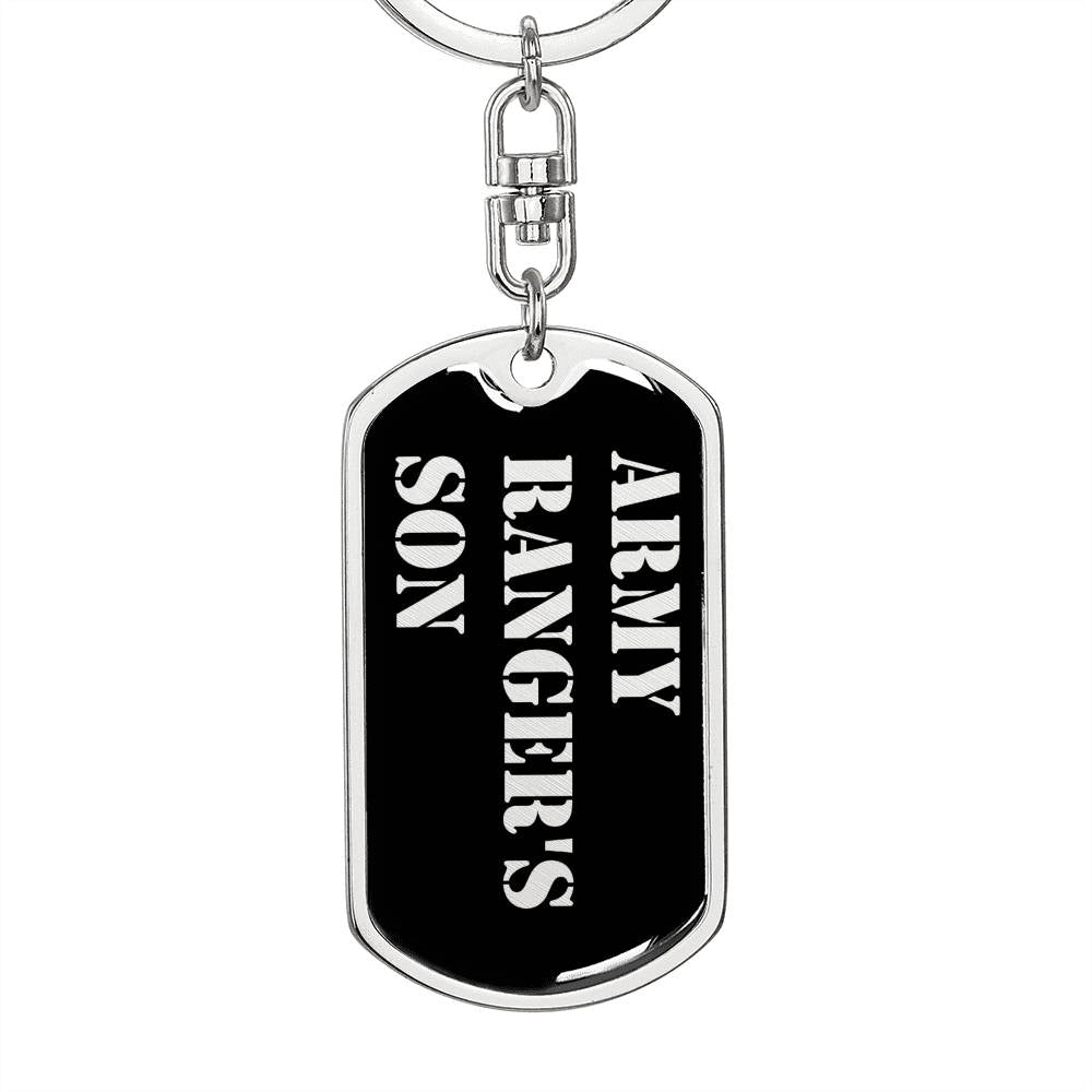 Army Ranger's Son v2 - Luxury Dog Tag Keychain