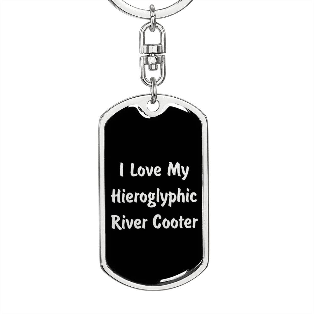 Love My Hieroglyphic River Cooter v2 - Luxury Dog Tag Keychain