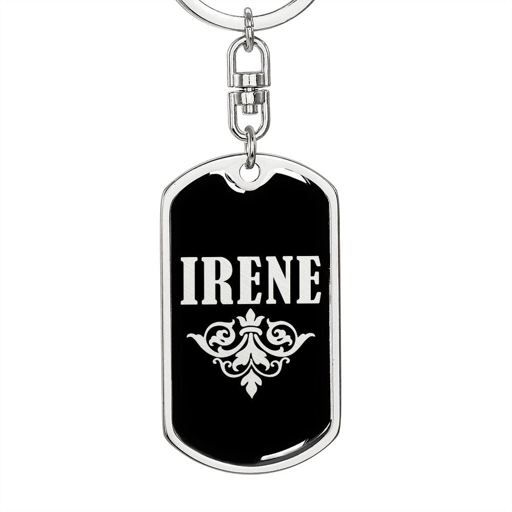 Irene v02a - Luxury Dog Tag Keychain