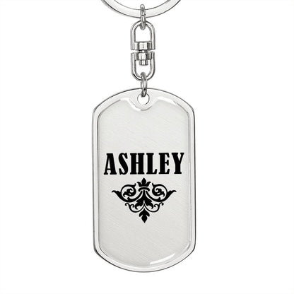 Ashley v01a - Luxury Dog Tag Keychain