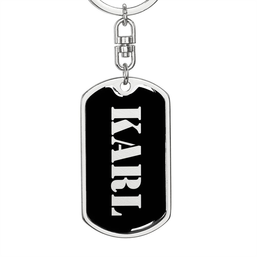 Karl v3 - Luxury Dog Tag Keychain