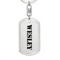 Wesley - Luxury Dog Tag Keychain