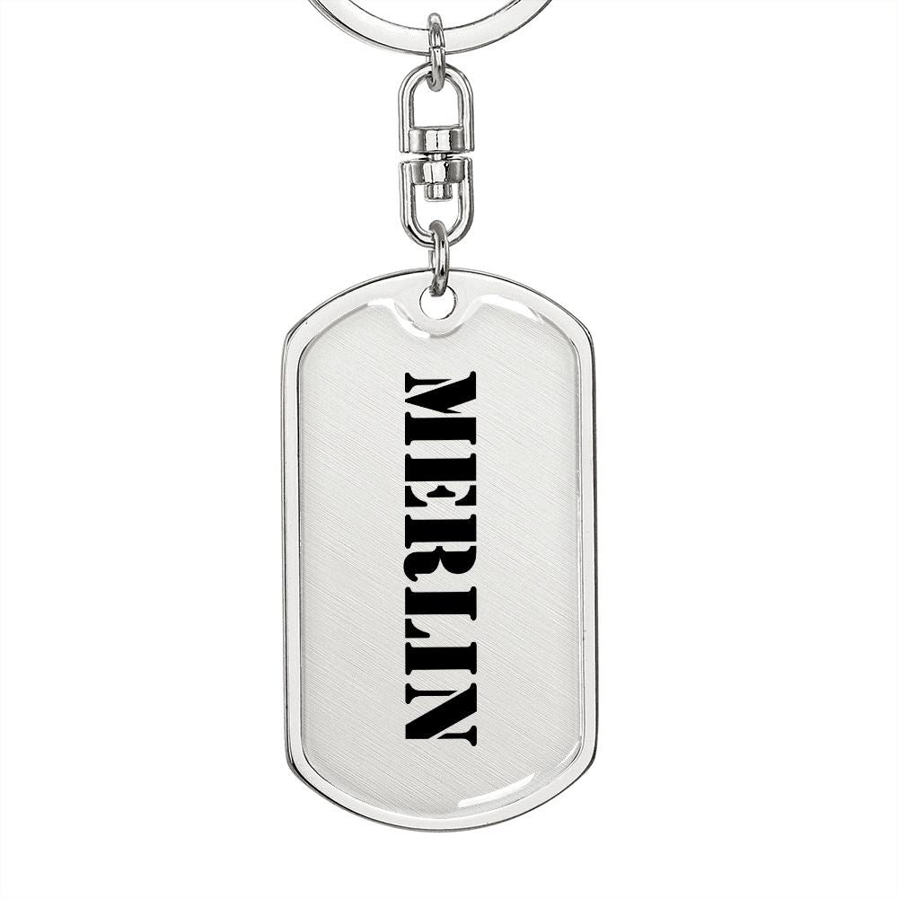 Merlin - Luxury Dog Tag Keychain