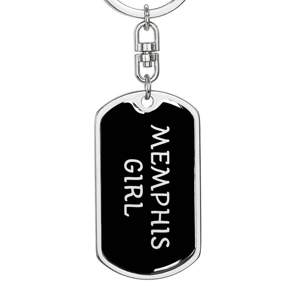 Memphis Girl v5 - Luxury Dog Tag Keychain