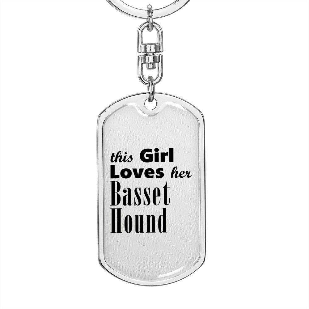 Basset Hound - Luxury Dog Tag Keychain