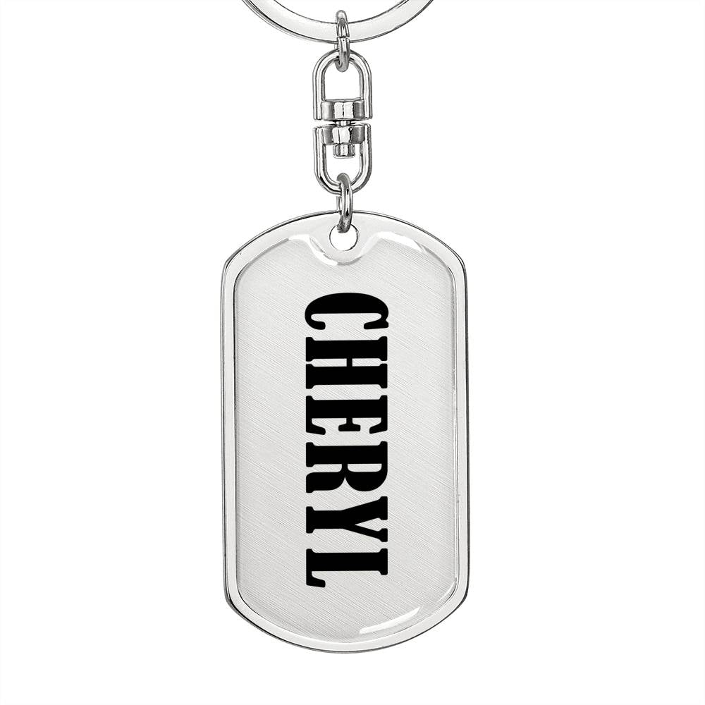 Cheryl v01 - Luxury Dog Tag Keychain