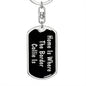 Border Collie's Home v2 - Luxury Dog Tag Keychain