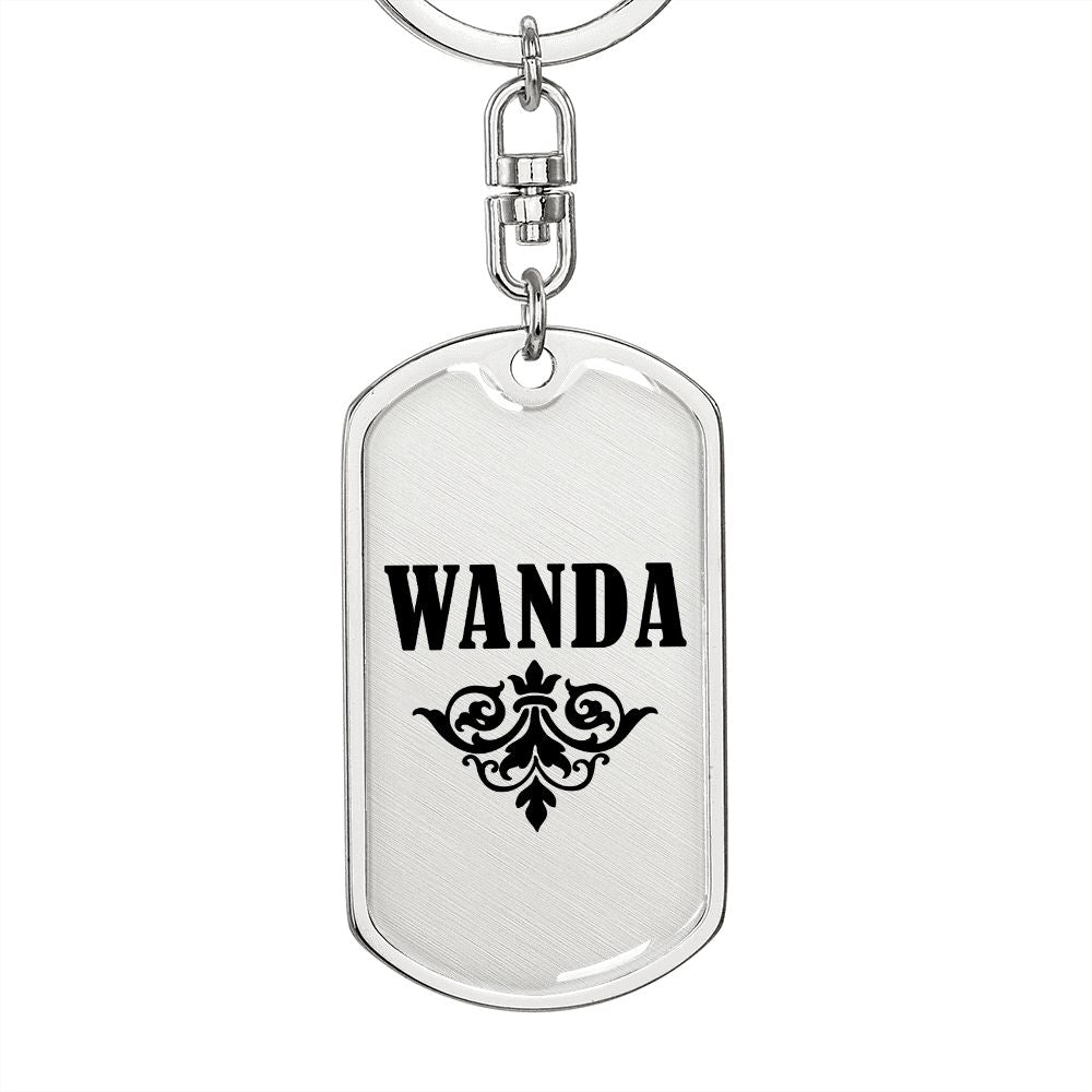 Wanda v01a - Luxury Dog Tag Keychain